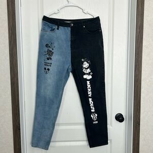 Disney Mickey Mouse & Minnie Mouse Split Jeans size 13